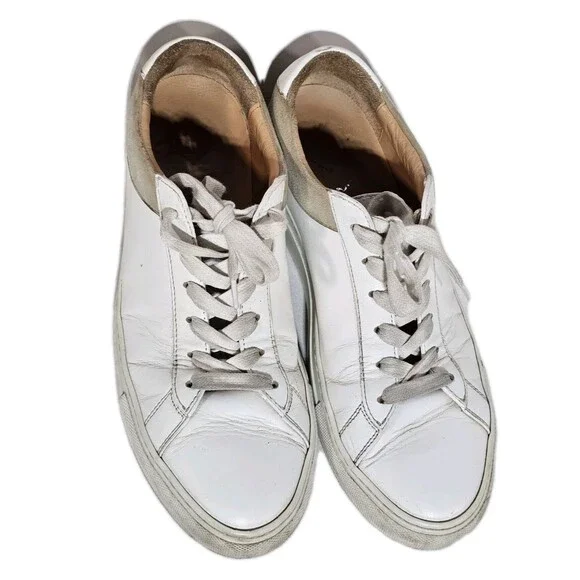 KOIO Shoes Mens EU42 US 9 Capri Low Top White Gray Leather Suede Sneakers - Picture 7 of 11